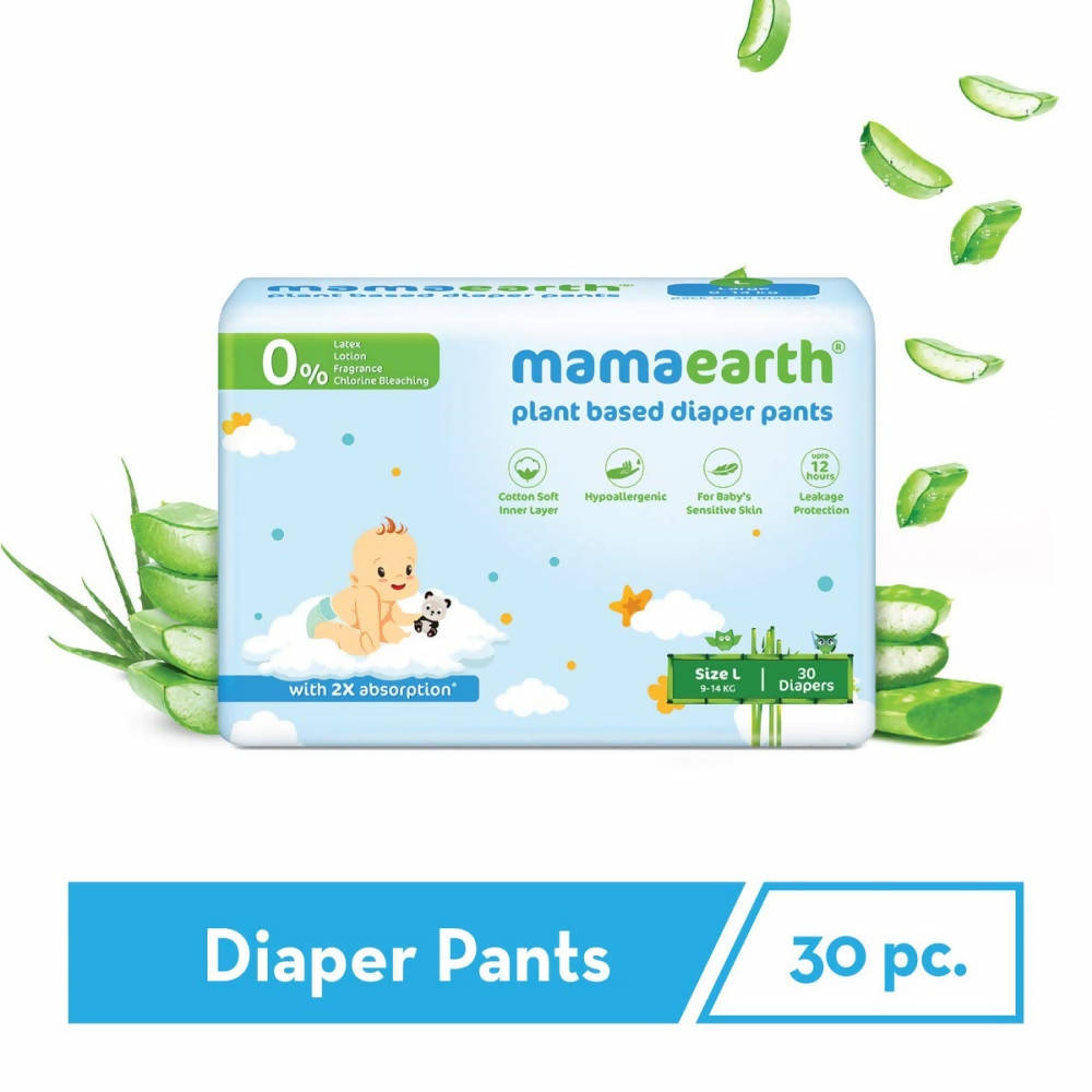 Mamaearth Plant-Based Diaper Pants for Babies 30 Diapers | Grocsy