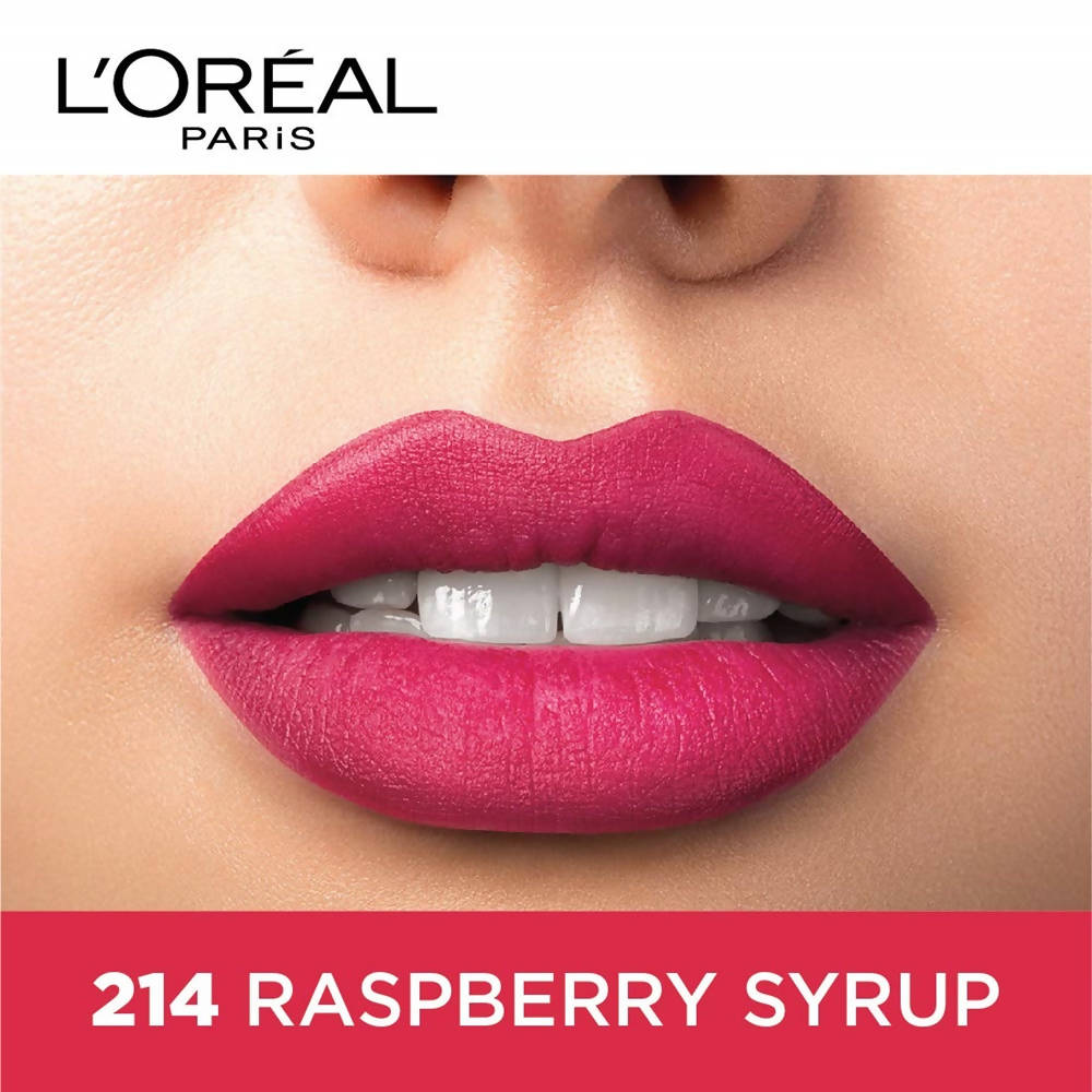 L'Oreal Paris Color Riche Moist Matte Lipstick - 214 Raspberry Syrup | Grocsy