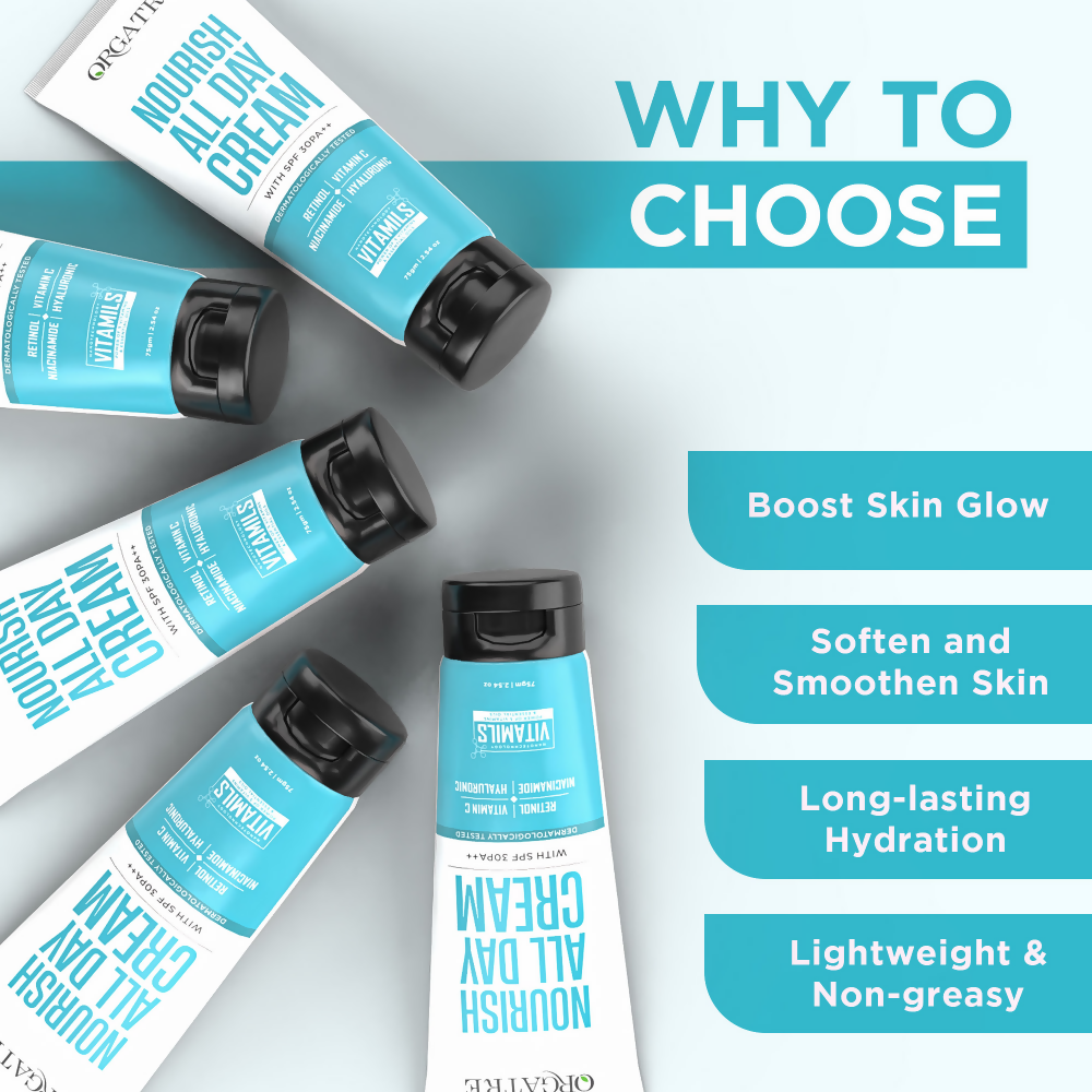 Orgatre Nourish All Day Cream SPF 30 PA++ | Grocsy