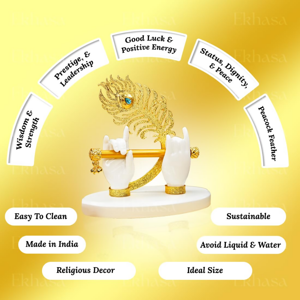 Ekhasa Lord Krishna Hands with Flute Idol | Grocsy
