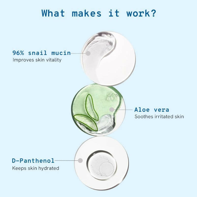 BeBodywise Snail 96 Mucin Serum For Deep Hydration | Grocsy