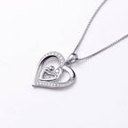 Cauer Elegant 14K White Gold Plated Moissanite Pendant Necklace | Grocsy