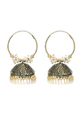 Mominos Fashion Johar Kamal Women's Latest Designer Golden Color Jhumkas