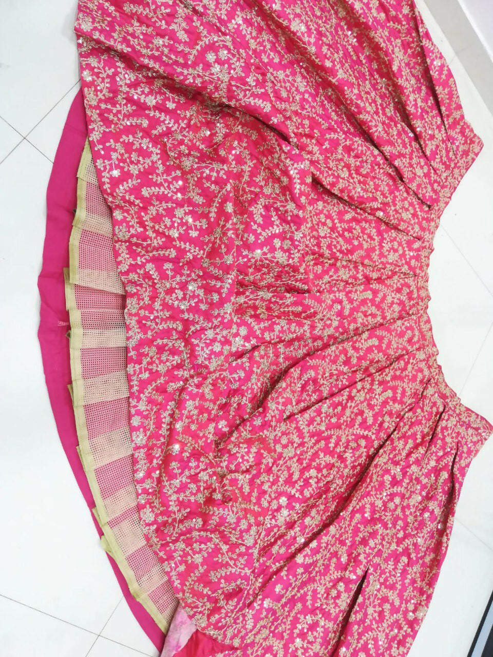 Jyoti Fashion Glamorous Rani Pink Silk 3MM Sequins with Coding Dori Embroidery Lehenga Choli with Dupatta | Grocsy