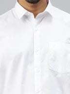 Ramraj Cotton Mens Half Sleeve Formal 100 % Cotton White Shirt | Grocsy