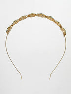 NVR Women's Gold-Polished Kundan Embellished Hairband | Grocsy