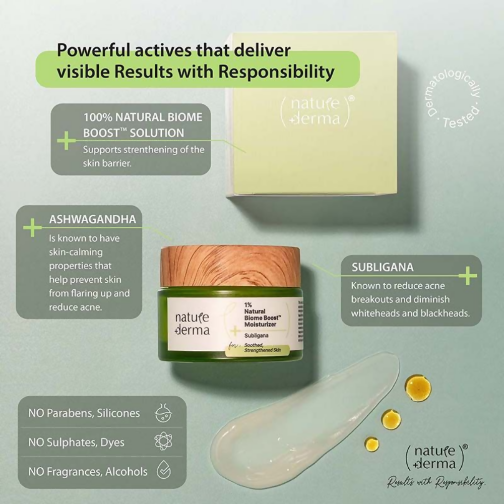 Nature Derma 1% Natural Biome-Boost Moisturizer | Grocsy