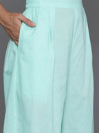 Ahalyaa Women's Traditional wear Kurta Set - Summer Blue | Grocsy
