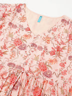 Janasya Light Georgette Floral Tiered Dress | Grocsy