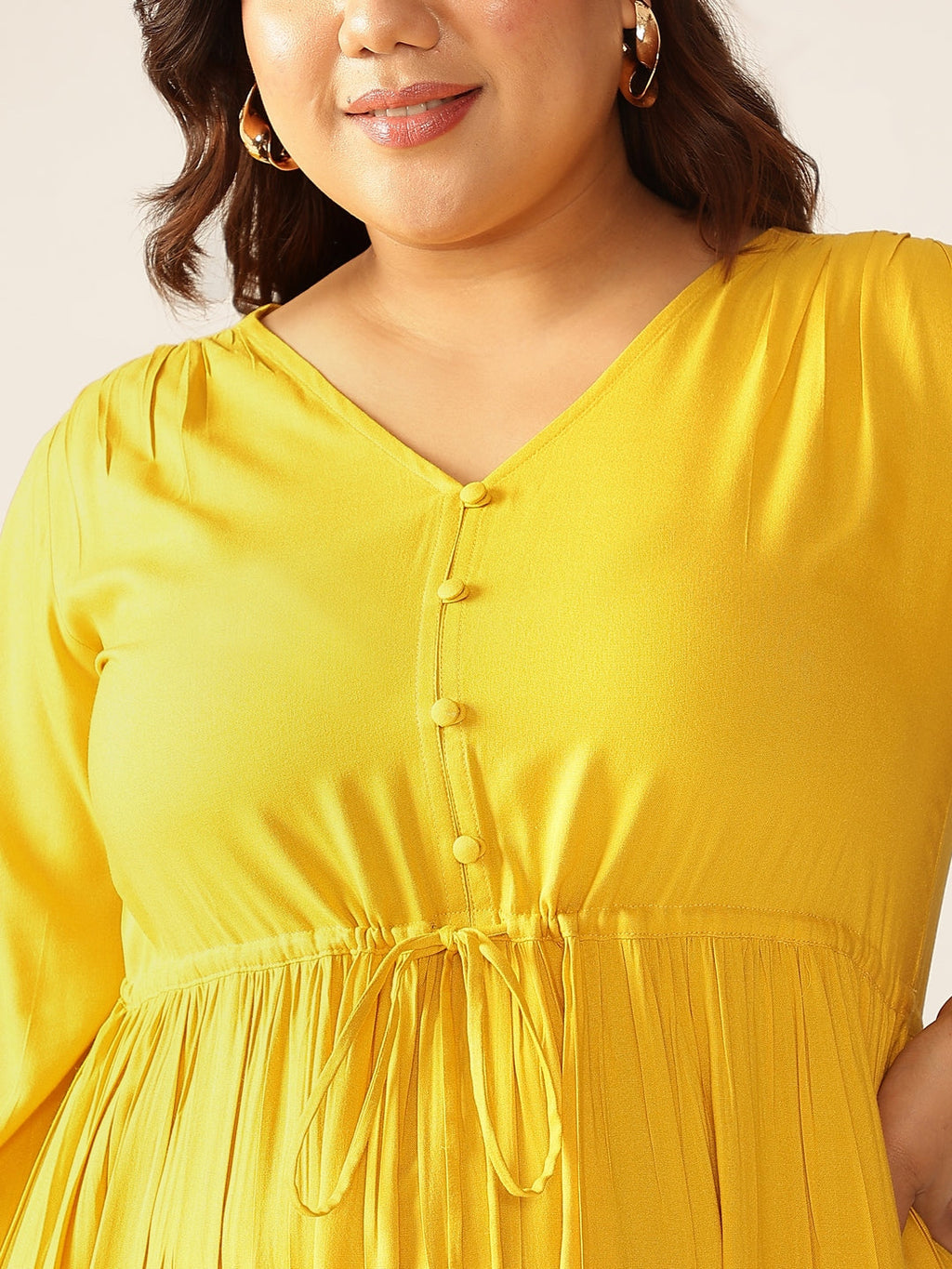 Janasya Dark Rayon Solid Tiered Dress | Grocsy