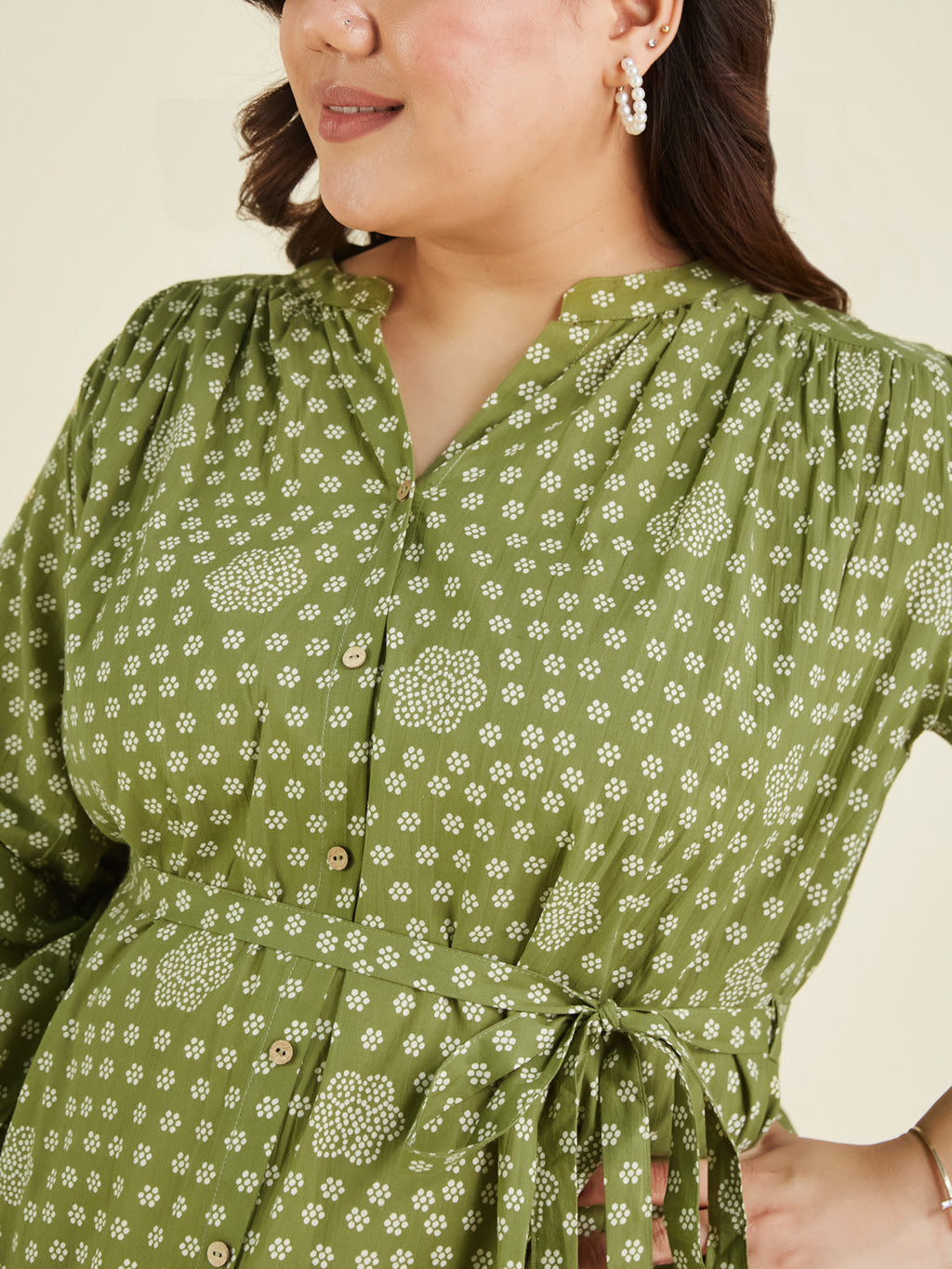 Janasya Dark Cotton Floral A-Line Dress | Grocsy