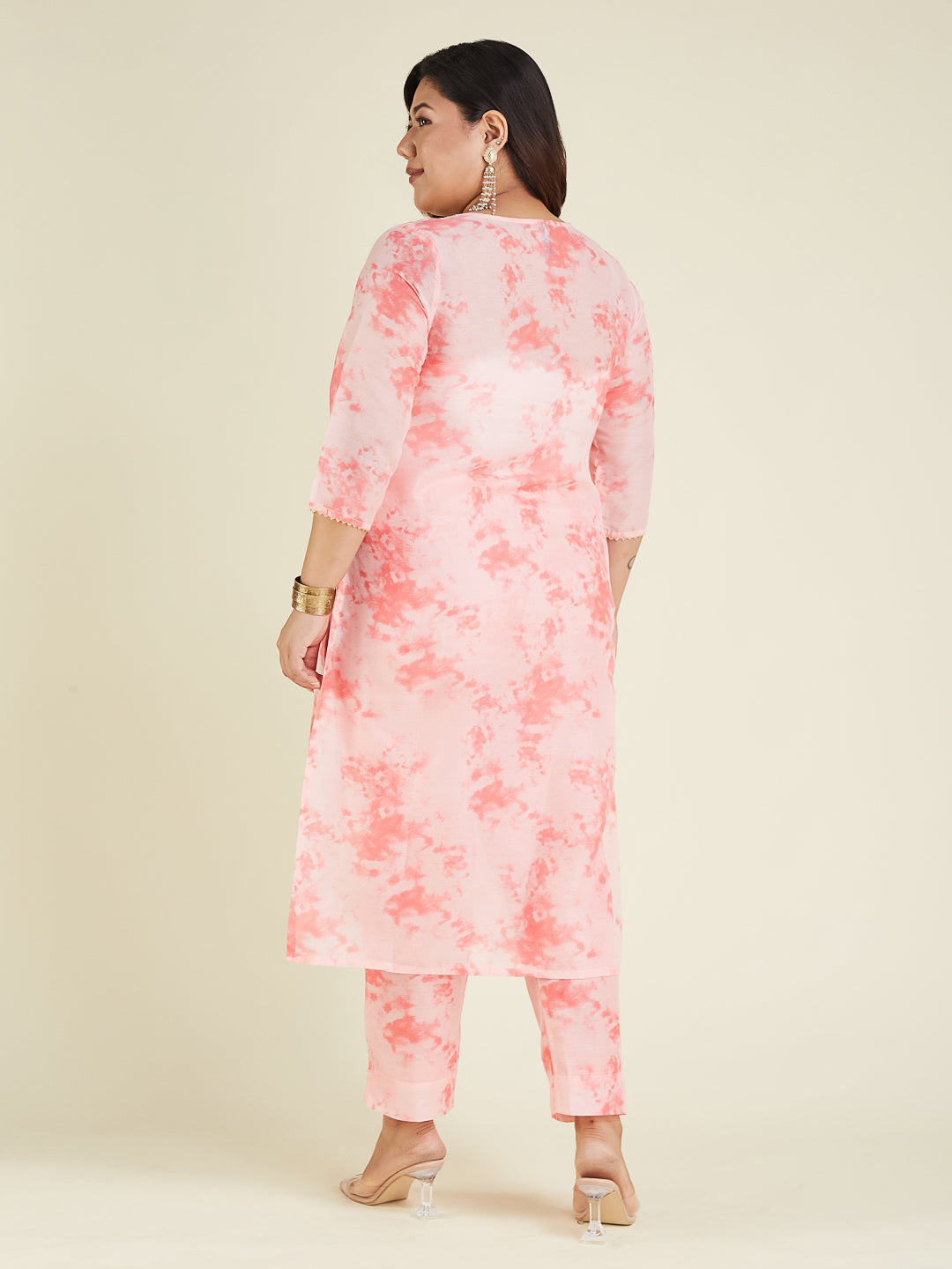 Janasya Light Silk Blend Tie & dye Straight Kurta Set | Grocsy