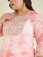 Janasya Light Silk Blend Tie & dye Straight Kurta Set | Grocsy