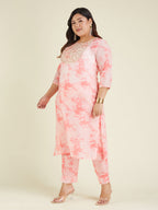 Janasya Light Silk Blend Tie & dye Straight Kurta Set | Grocsy