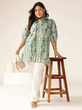 Janasya Dark Cotton Tie & dye Straight Tunic | Grocsy