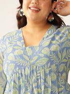 Janasya Bright Georgette Tropical A-Line Tunic | Grocsy
