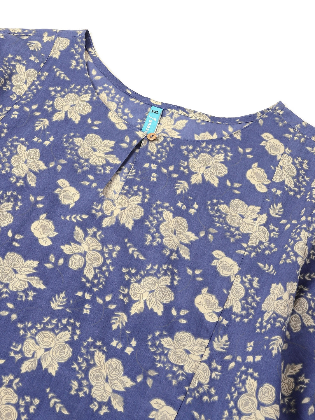 Janasya Bright Cotton Floral Fit & Flare Dress | Grocsy