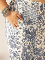 Janasya Light Cotton Floral A-Line Kurta Set | Grocsy