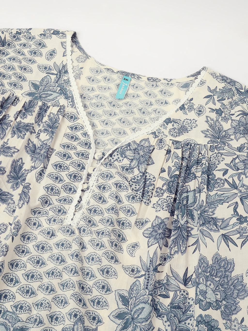 Janasya Light Cotton Floral A-Line Kurta Set | Grocsy