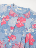 Janasya Bright Cotton Floral A-Line Tunic | Grocsy
