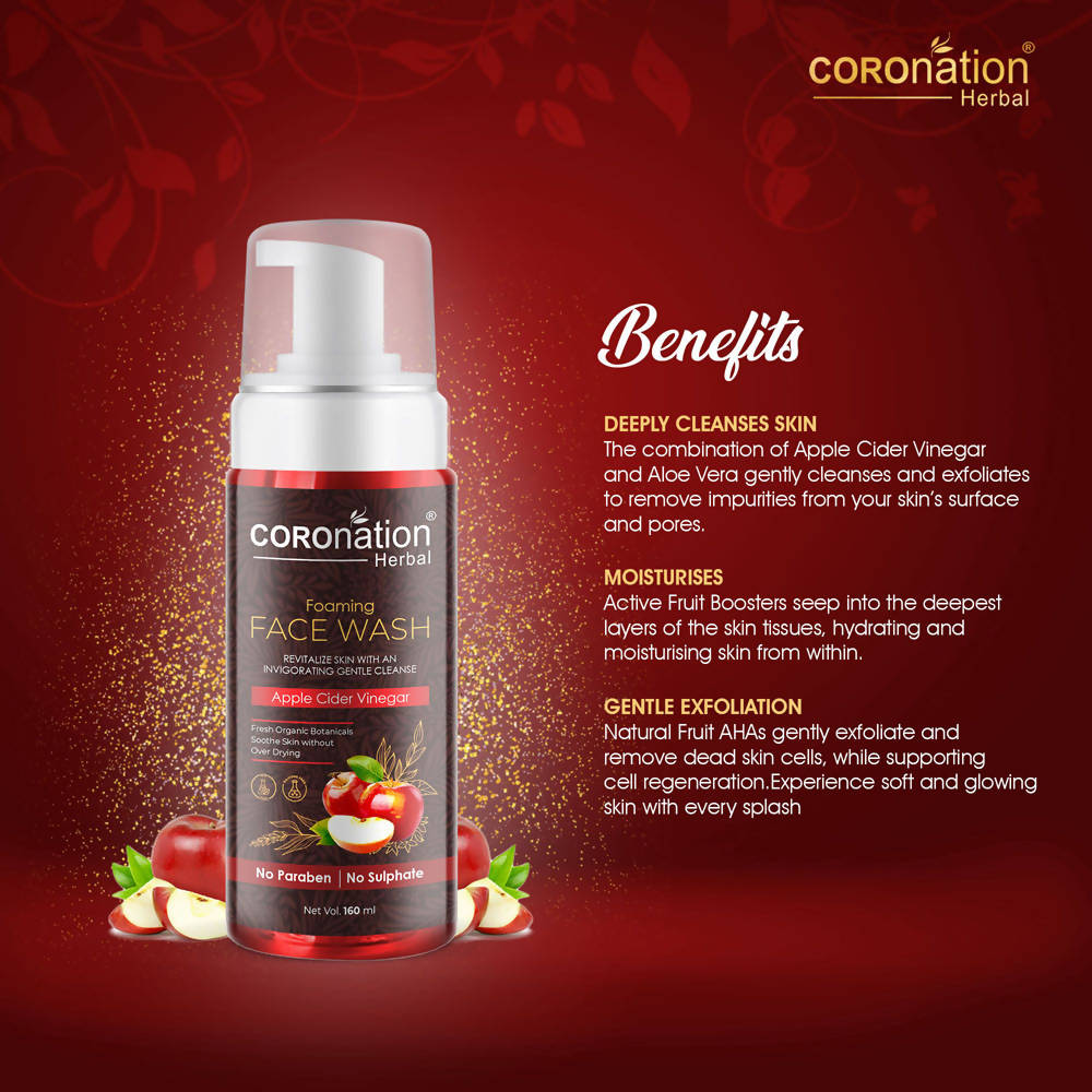 Coronation Herbal Apple Cider Vinegar Foaming Face Wash | Grocsy