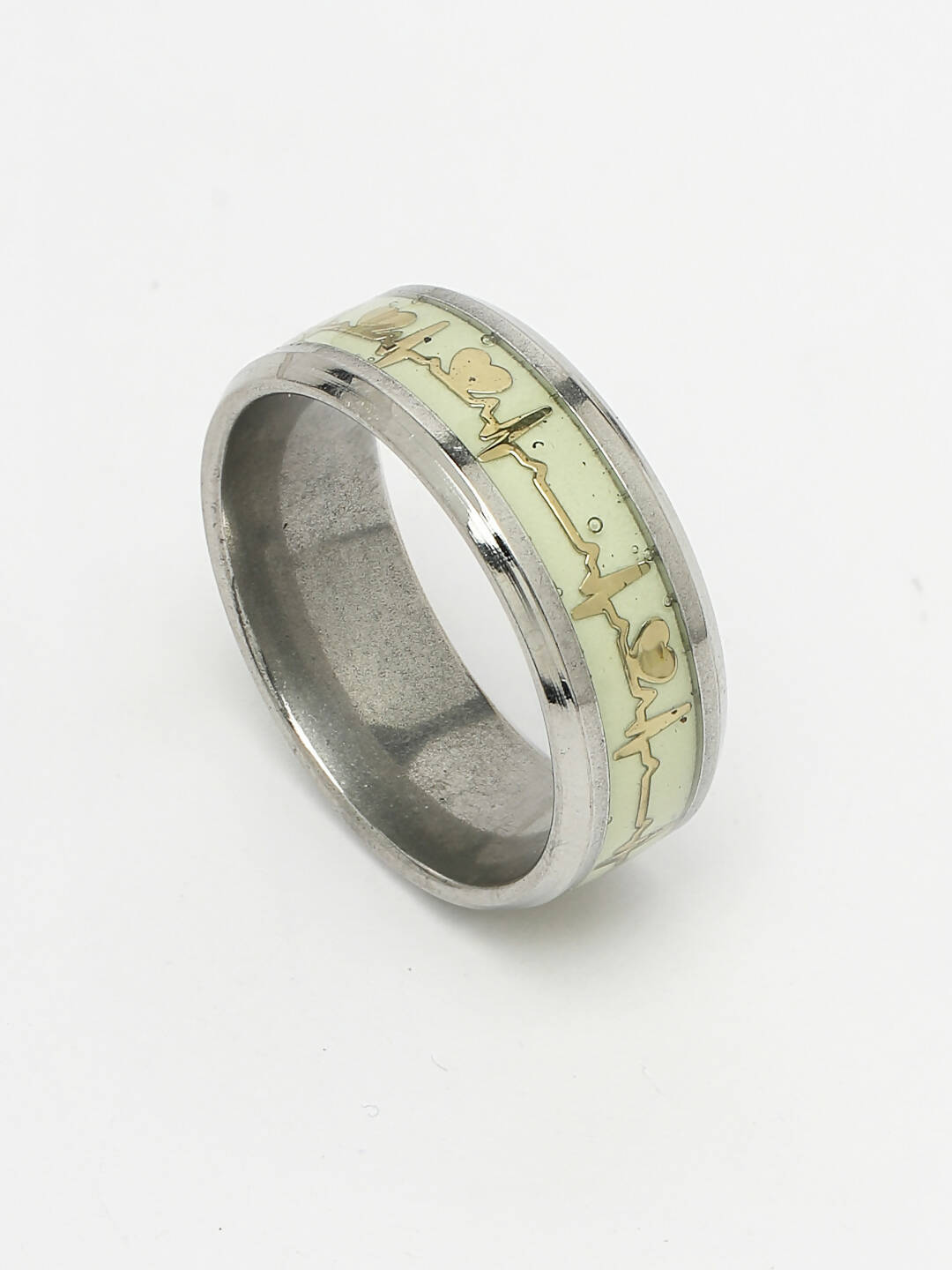 NVR Men's Rhodium-Plated Silver-Toned Stainless Steel Finger Ring | Grocsy