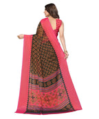 Vamika Green Chiffon Brasso Bollywood Style Woven Saree (ALIZA GREEN) | Grocsy