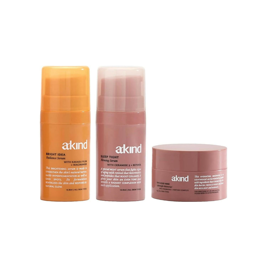 Akind Bright Serum & Night Serum & Cloud Nine Moisturizer Combo | Grocsy