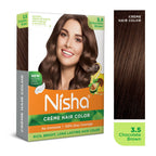 Nisha Creme Hair Color for Women - Chocolate Brown | Grocsy