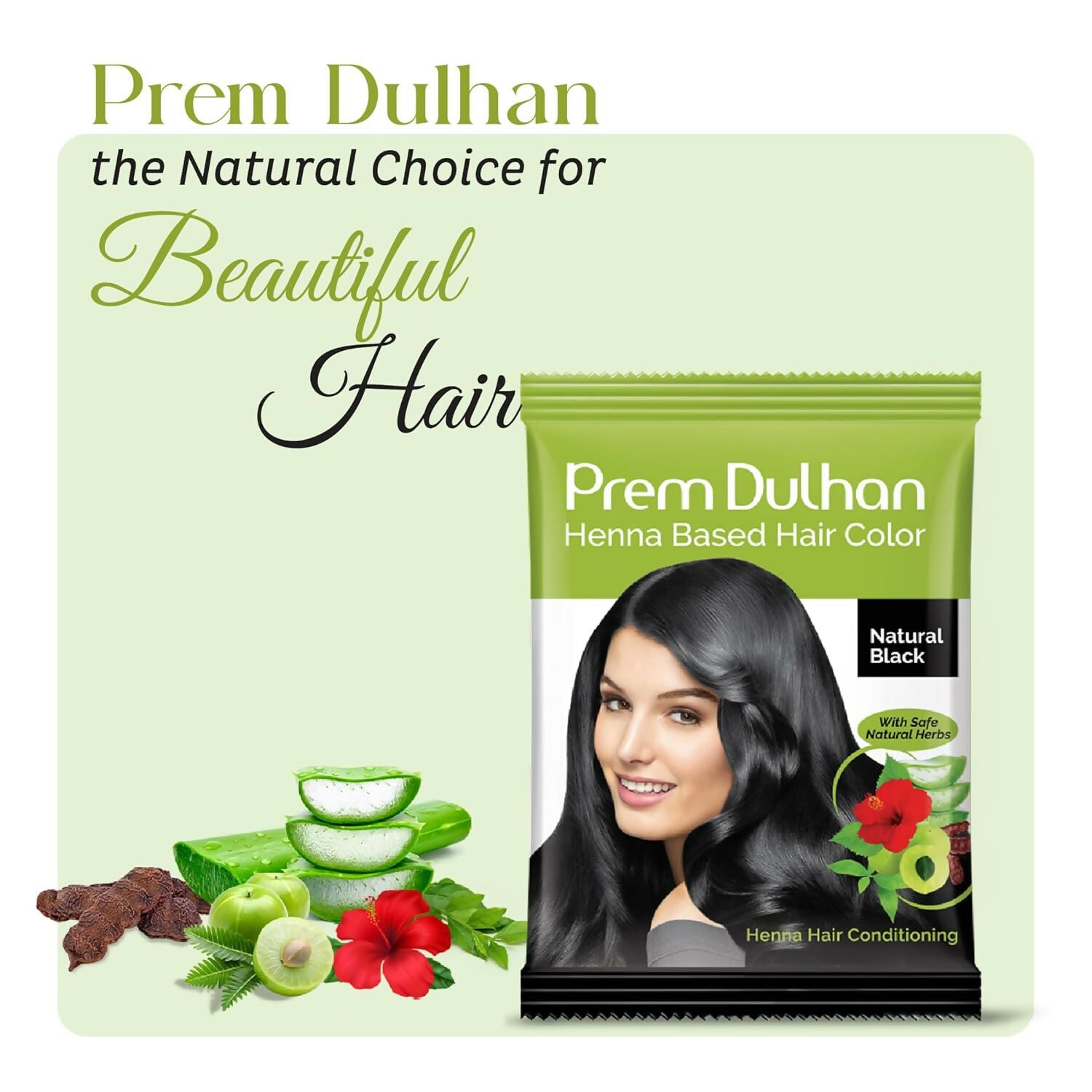Prem Dulhan Natural Black Henna Based Hair Color | Grocsy