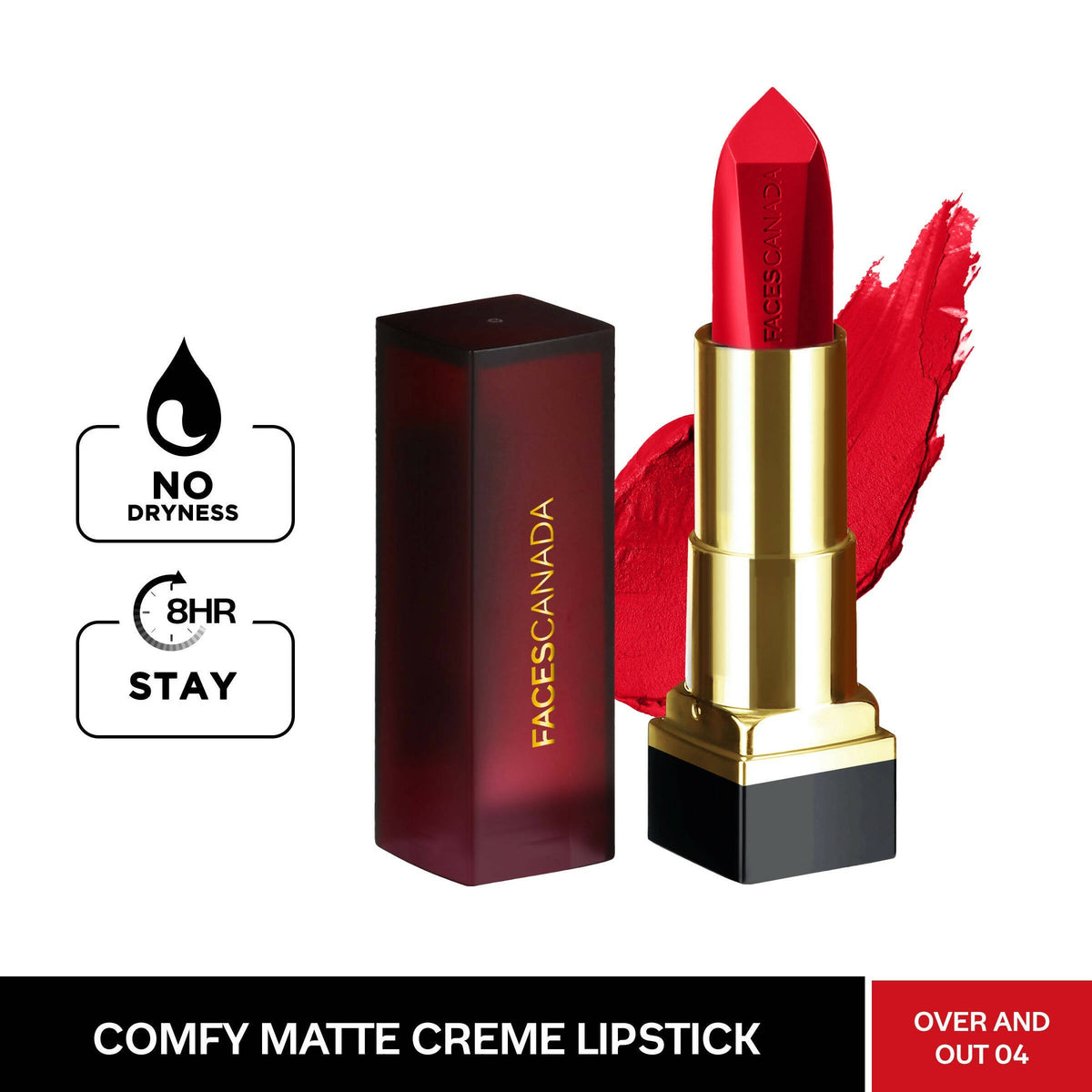 Faces Canada Comfy Matte Creme Lipstick - Over And Out 04 | Grocsy