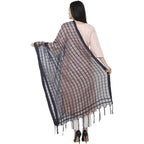 A R Silk Cotton Square Regular Dupatta Color Navy Dupatta or Chunni | Grocsy
