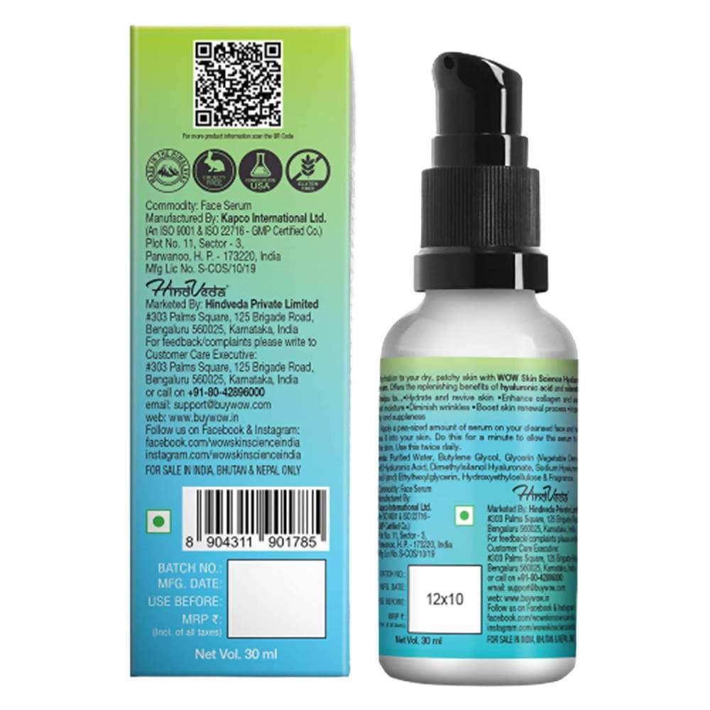 Wow Skin Science Hyaluronic Acid Moisturising Face Serum | Grocsy