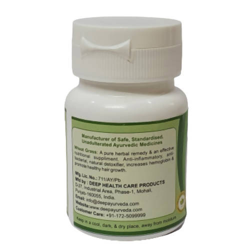 Deep Ayurveda Wheat Grass 500mg Veg Capsules | Grocsy