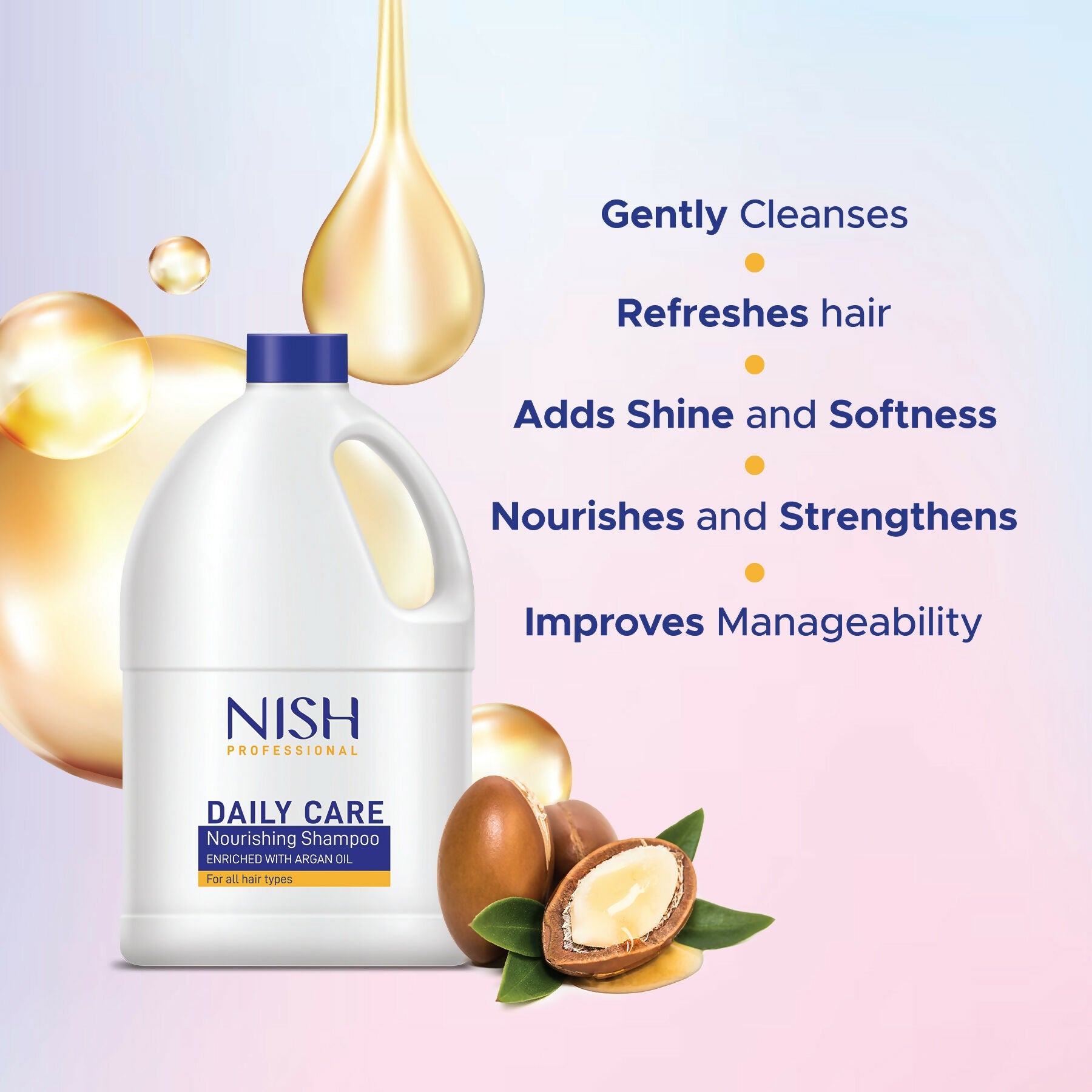 Nish Professional Daily Care Nourishing Shampoo | Grocsy