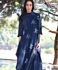 Exclusive Collection Blue Beautiful Mulmul Cotton Saree | Grocsy