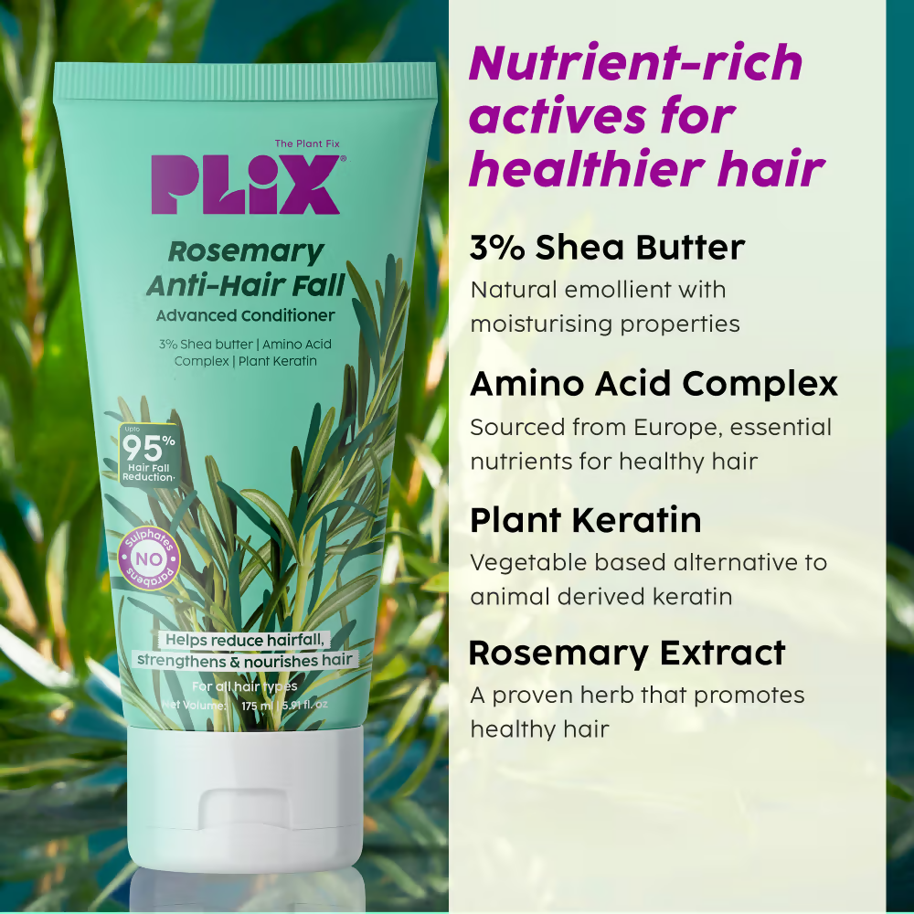 PLIX The Plant Fix Rosemary Anti Hairfall Regime Advanced Shampoo & Conditioner | Grocsy