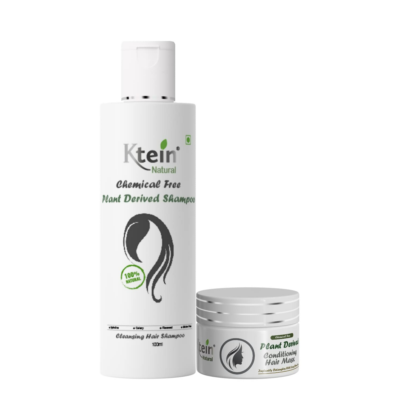 Ktein Natural Chemical Free Plant Derived Shampoo & Conditioner Combo | Grocsy