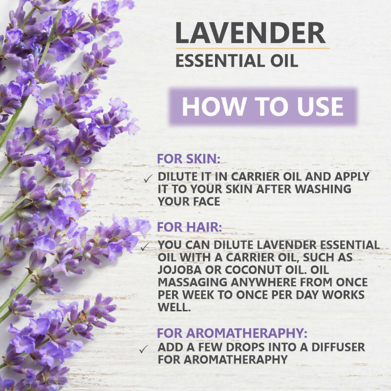 Skiura Nature 100% Natural Lavender Essential Oil For Hair, Skin & Aroma | Grocsy
