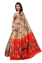 Vamika Chiku Kalamkari With Jhalar Khadi Silk Saree | Grocsy