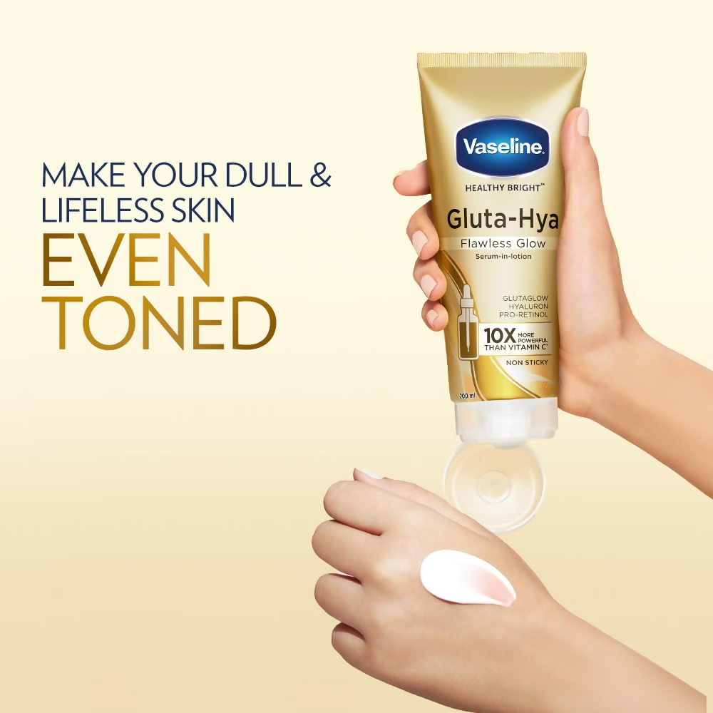 Vaseline Gluta-Hya Flawless Glow Lotion For Face & Body | Grocsy