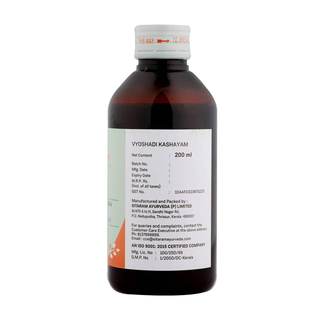 Sitaram Ayurveda Vyoshadi Kashayam | Grocsy