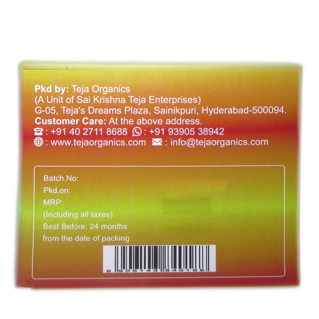 Teja Organics Hibiscus & Lemongrass Tea Bags | Grocsy