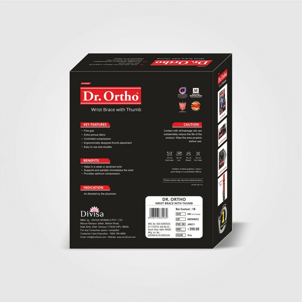 Dr. Ortho Wrist Brace with Thumb | Grocsy