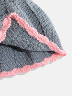 Chutput Kids Woollen Hand Knitted Sleeveless Bow Detail Dress For Baby Girls - Grey | Grocsy