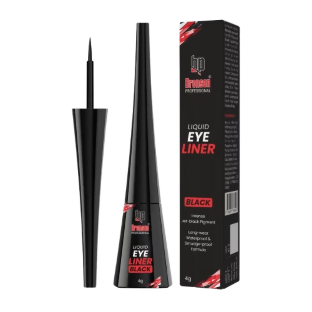 Bronson Professional Liquid Eyeliner Smudgeproof ,Lightweight, Matte Finsih Eyeliner - Black | Grocsy