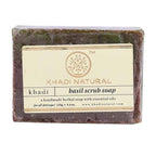 Khadi Natural Herbal Basil Scrub Soap | Grocsy