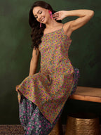 Sangria Printed Kurta With Trouser | Grocsy