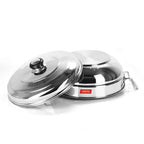 Sumeet Stainless Steel Kadhai Set with Lid and 5 Plates | Grocsy