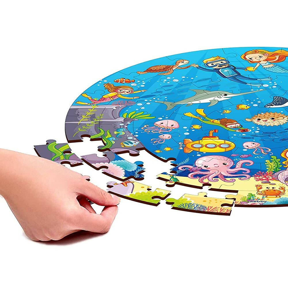 Webby Wooden Ocean Jigsaw Puzzle - 60 Pcs | Grocsy